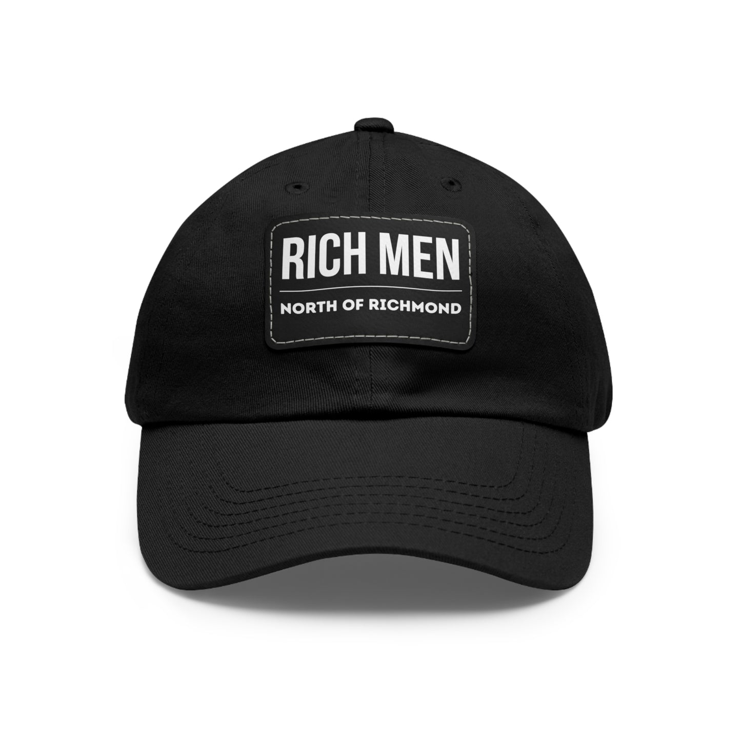 Rich Men North of Richmond Dad Hat with Leather Patch (Rectangle)