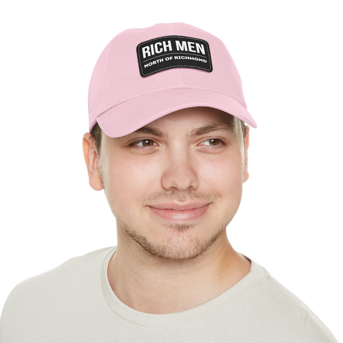 Rich Men North of Richmond Dad Hat with Leather Patch (Rectangle)