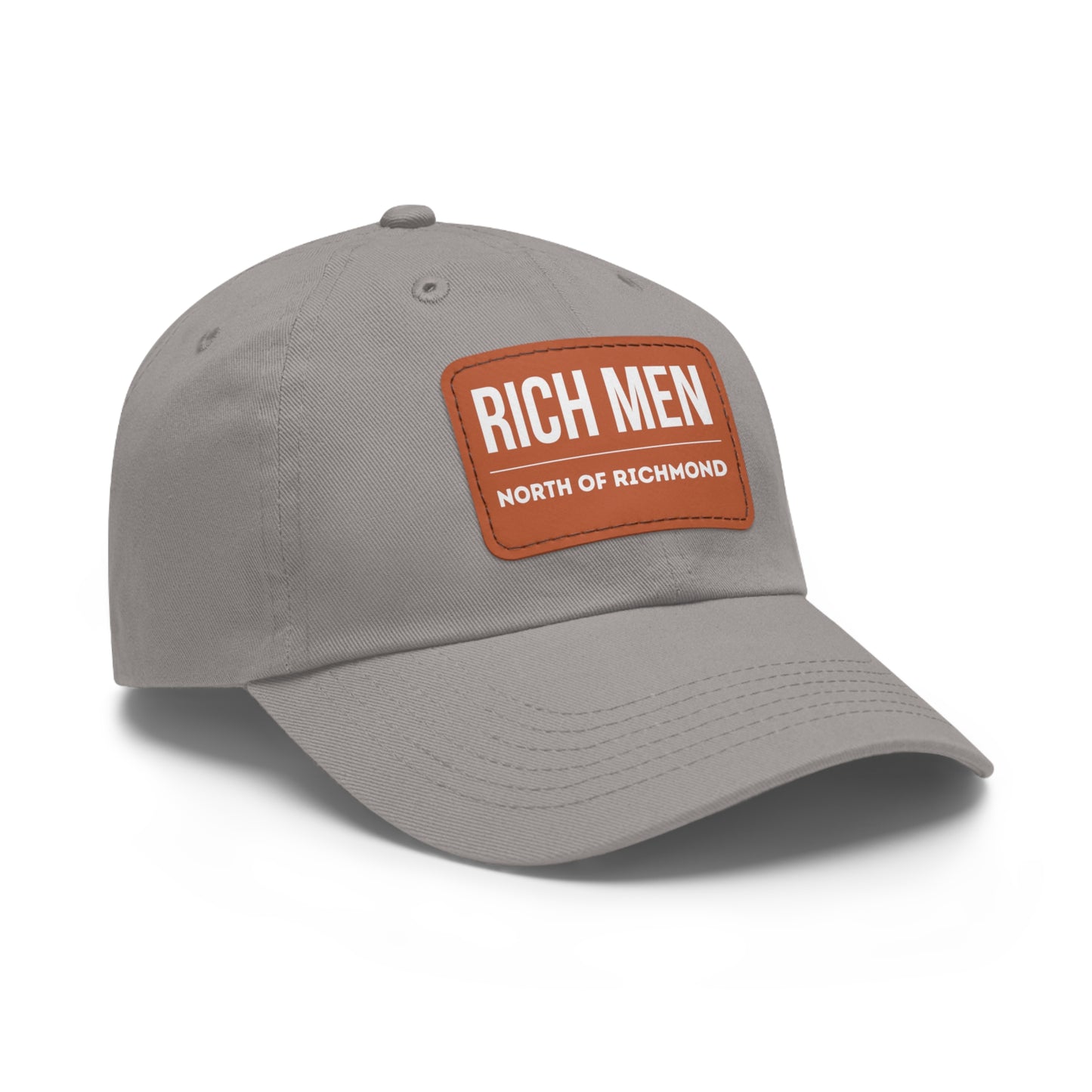 Rich Men North of Richmond Dad Hat with Leather Patch (Rectangle)