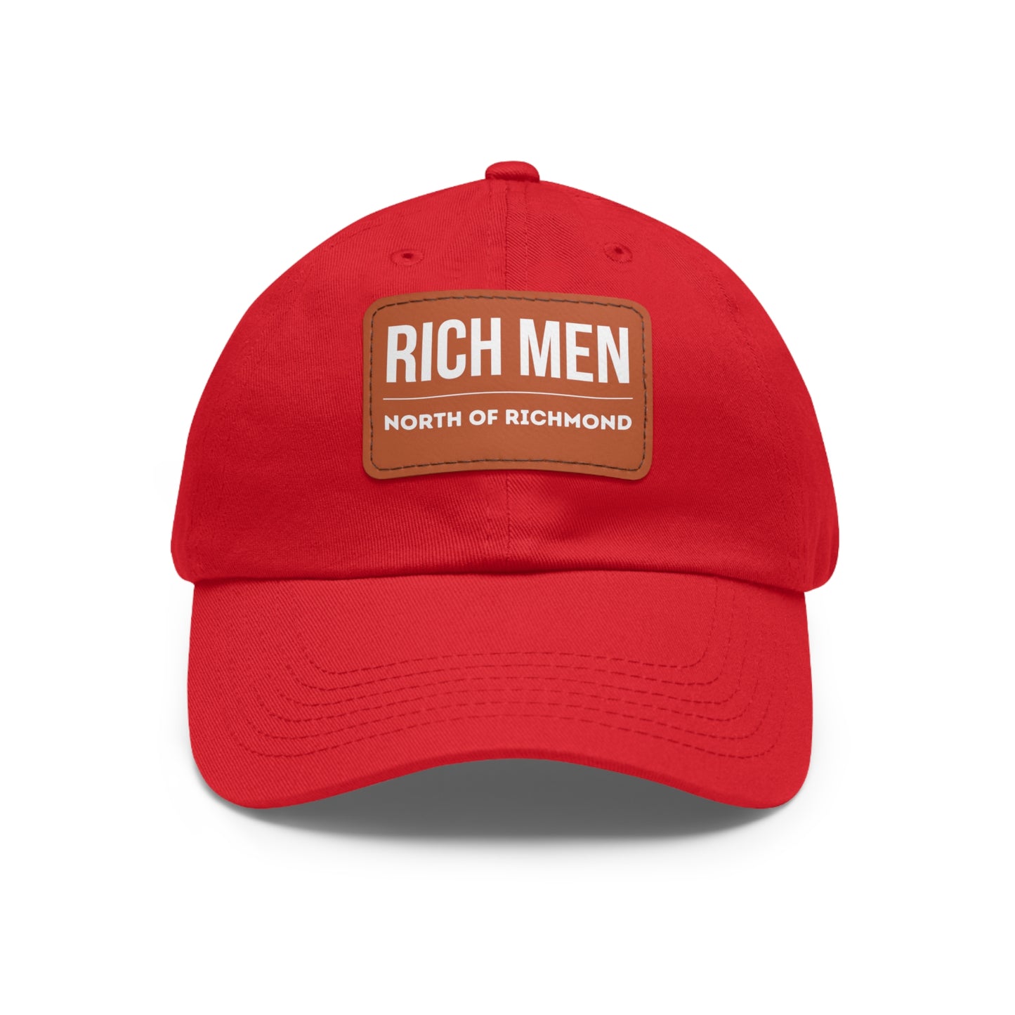 Rich Men North of Richmond Dad Hat with Leather Patch (Rectangle)