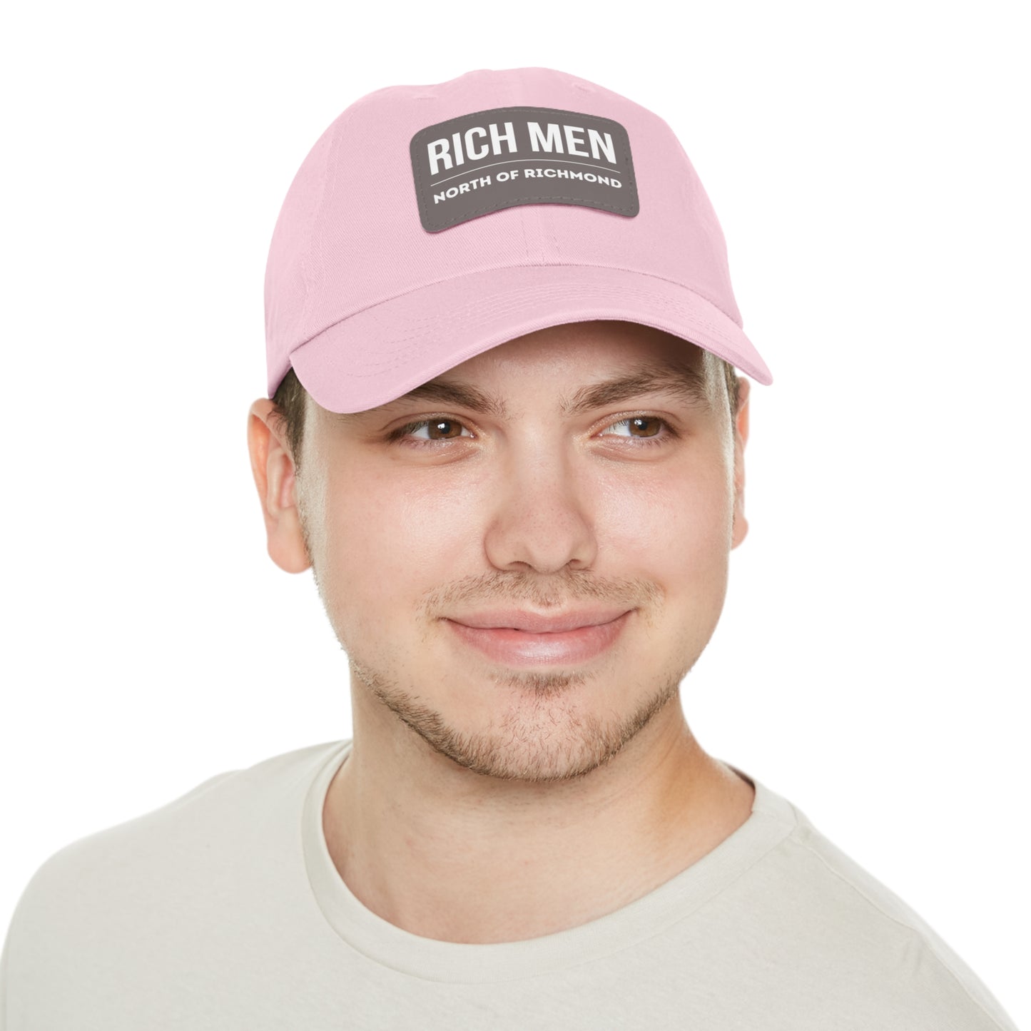 Rich Men North of Richmond Dad Hat with Leather Patch (Rectangle)