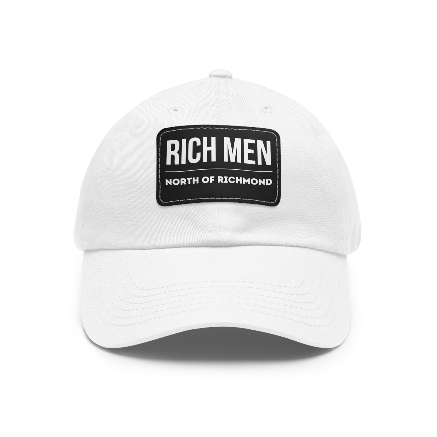 Rich Men North of Richmond Dad Hat with Leather Patch (Rectangle)