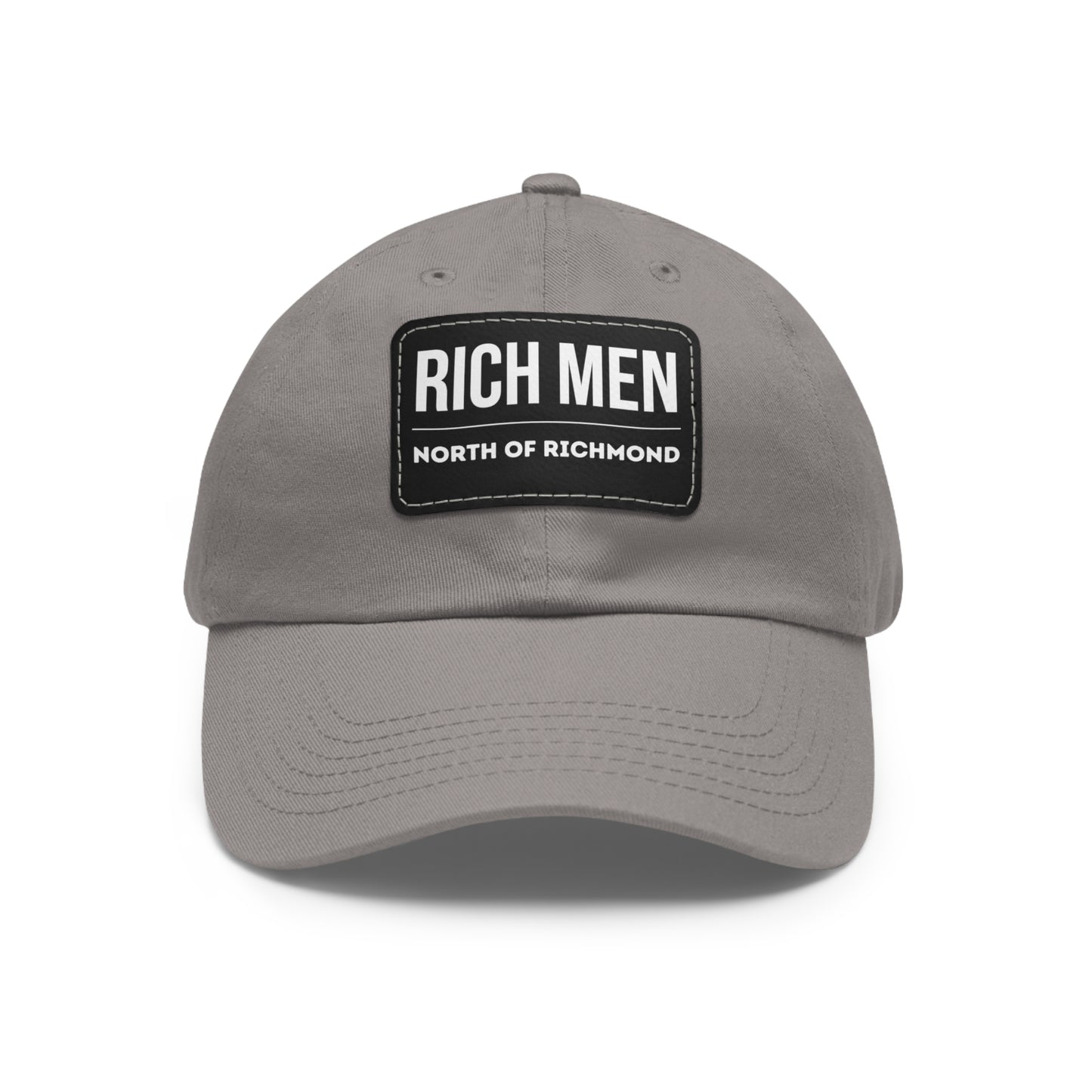 Rich Men North of Richmond Dad Hat with Leather Patch (Rectangle)