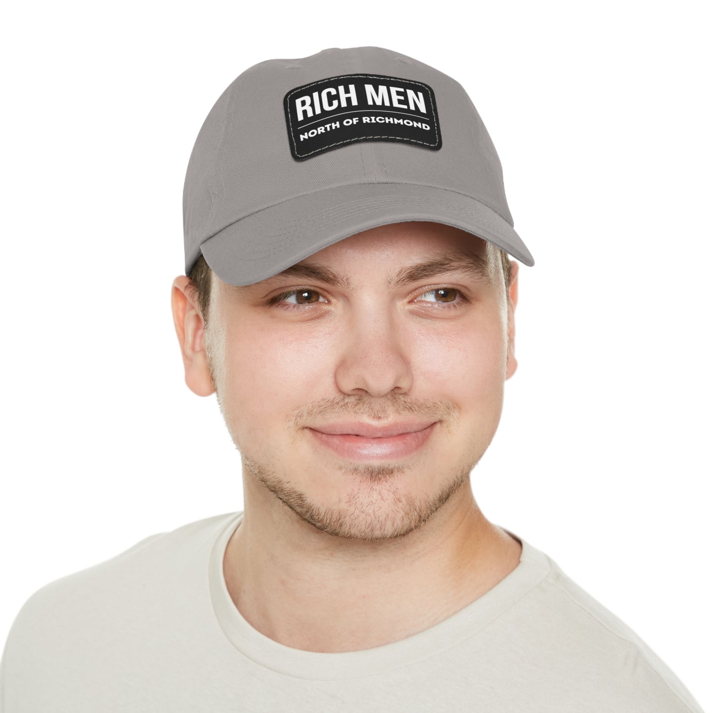 Rich Men North of Richmond Dad Hat with Leather Patch (Rectangle)