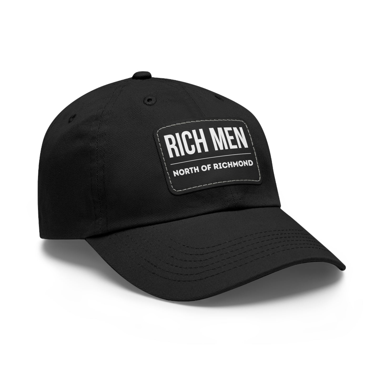 Rich Men North of Richmond Dad Hat with Leather Patch (Rectangle)