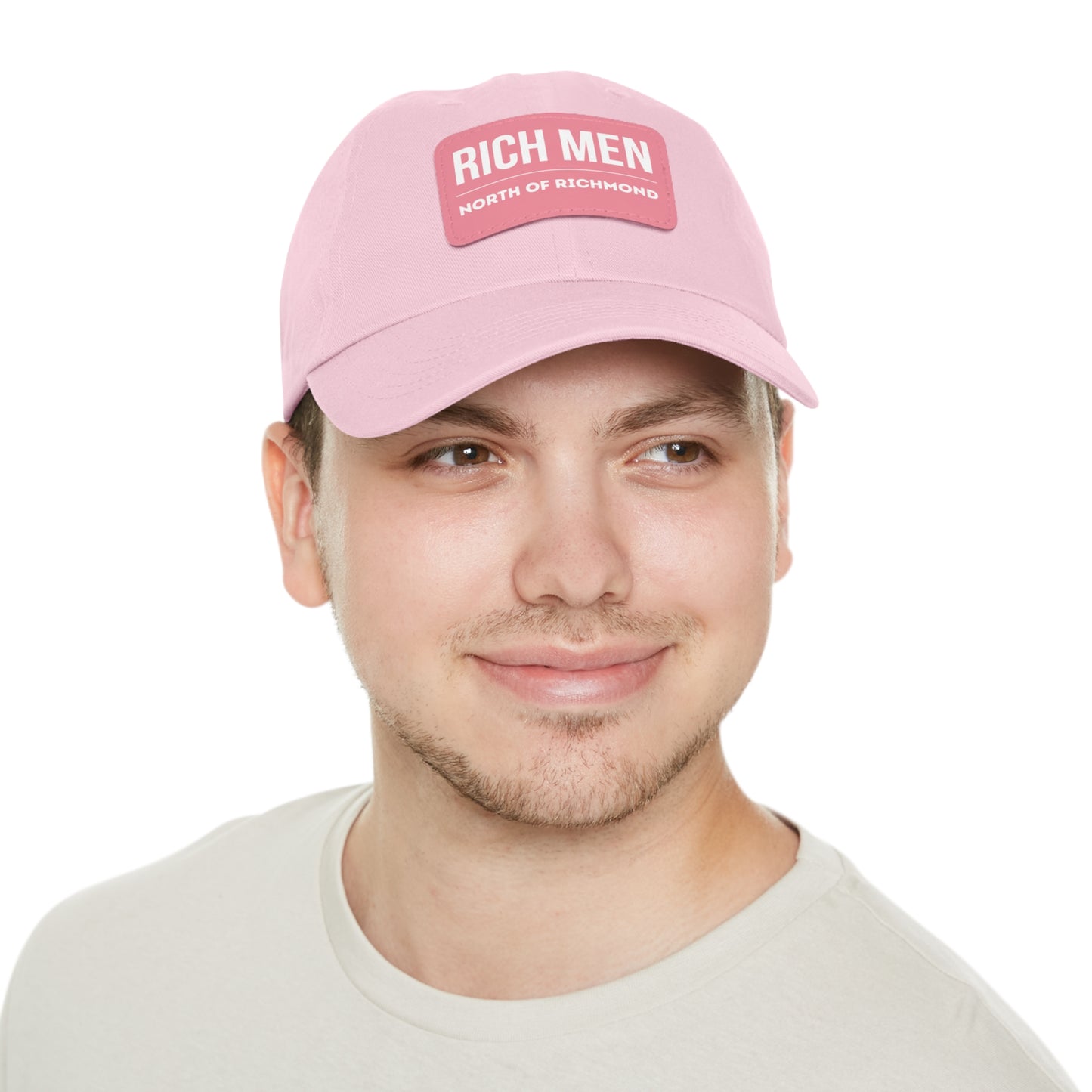 Rich Men North of Richmond Dad Hat with Leather Patch (Rectangle)