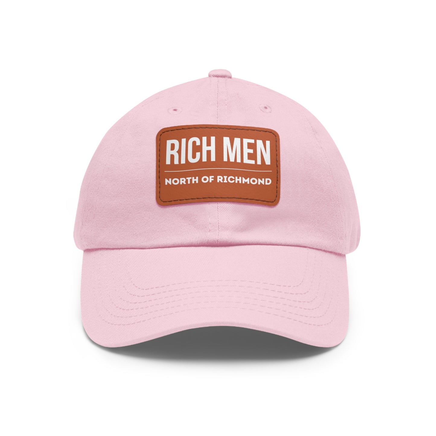 Rich Men North of Richmond Dad Hat with Leather Patch (Rectangle)