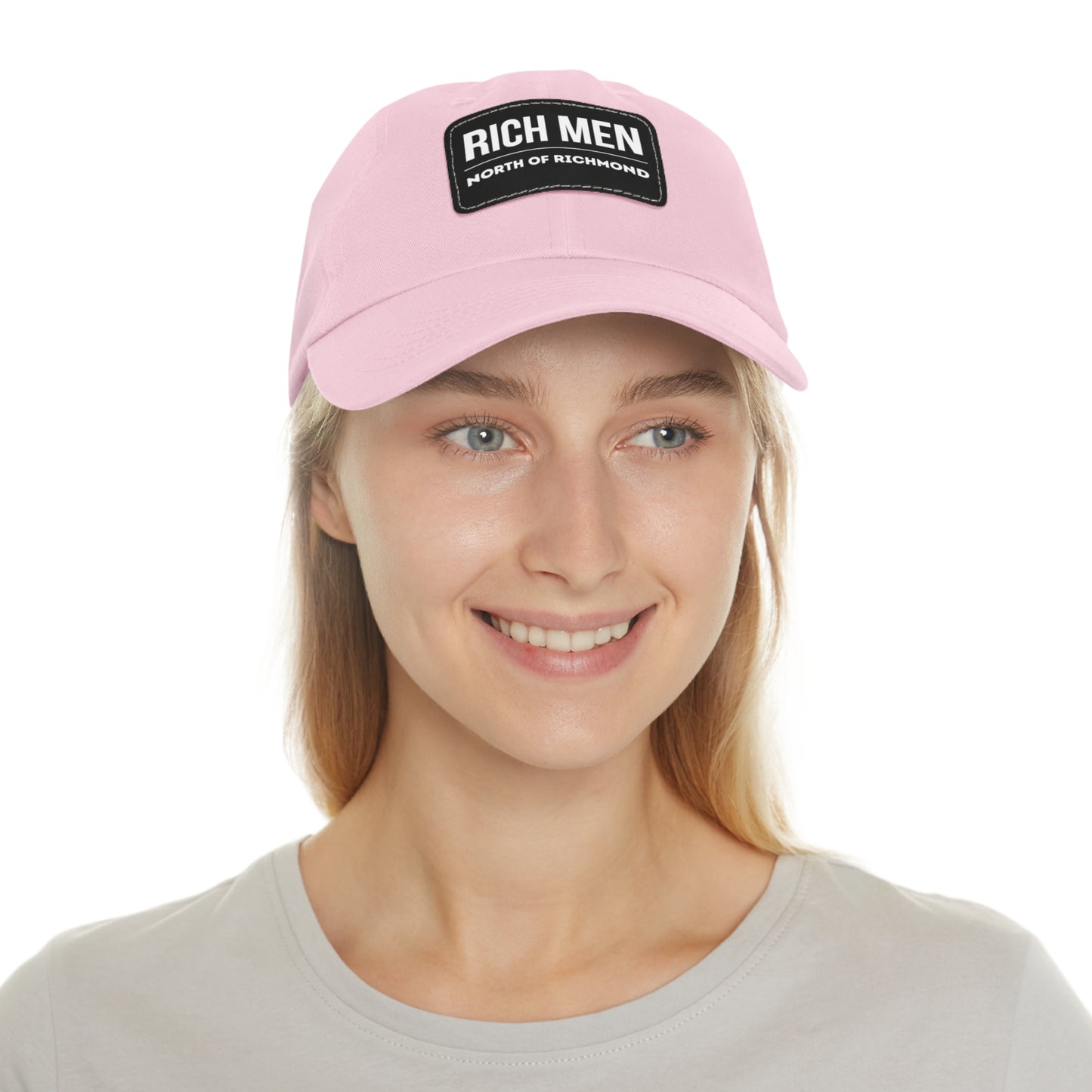 Rich Men North of Richmond Dad Hat with Leather Patch (Rectangle)