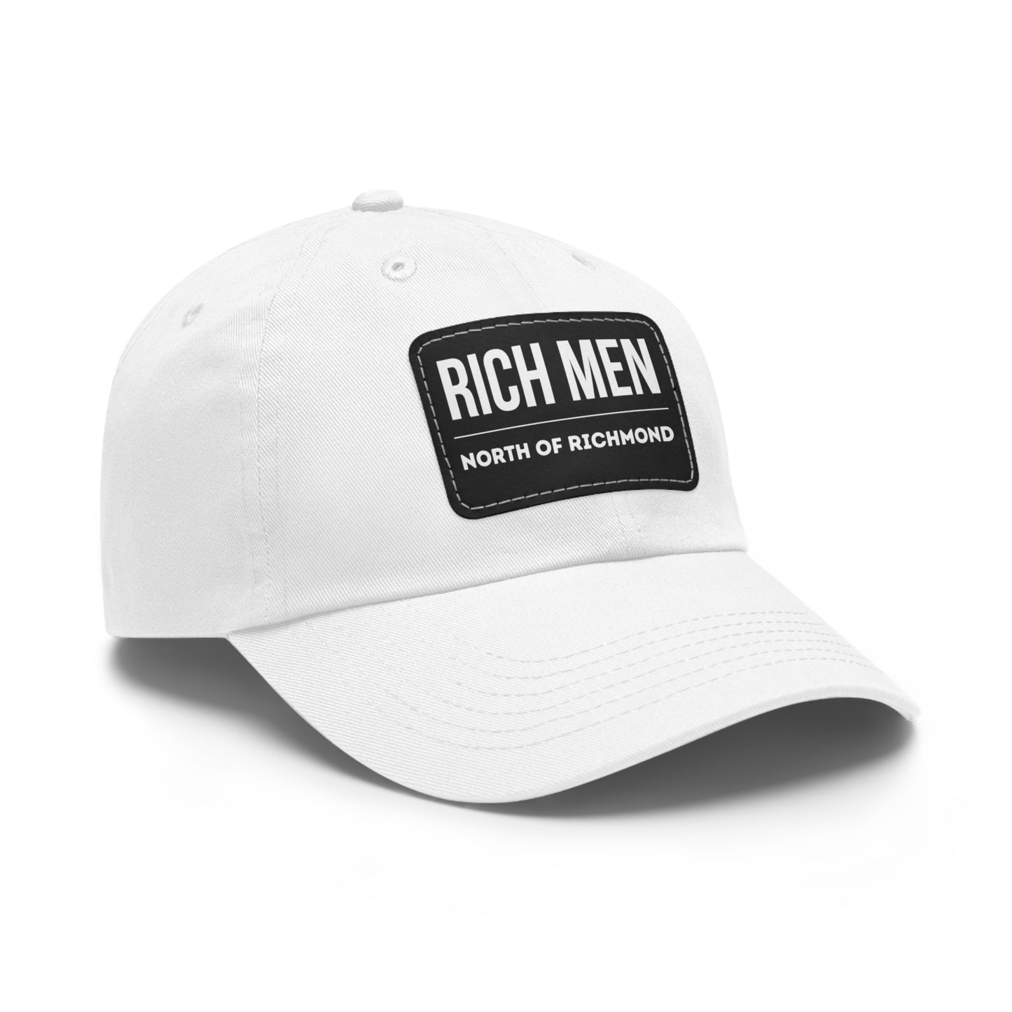 Rich Men North of Richmond Dad Hat with Leather Patch (Rectangle)