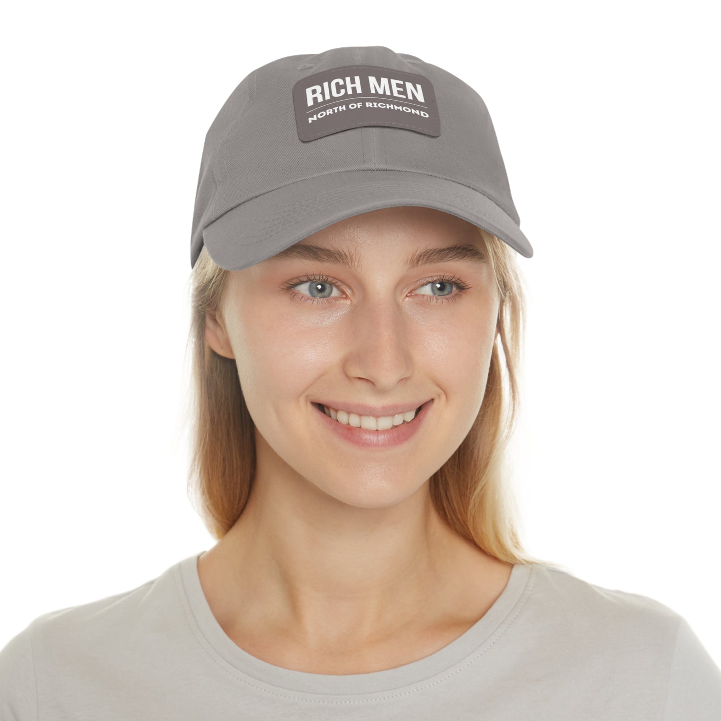 Rich Men North of Richmond Dad Hat with Leather Patch (Rectangle)