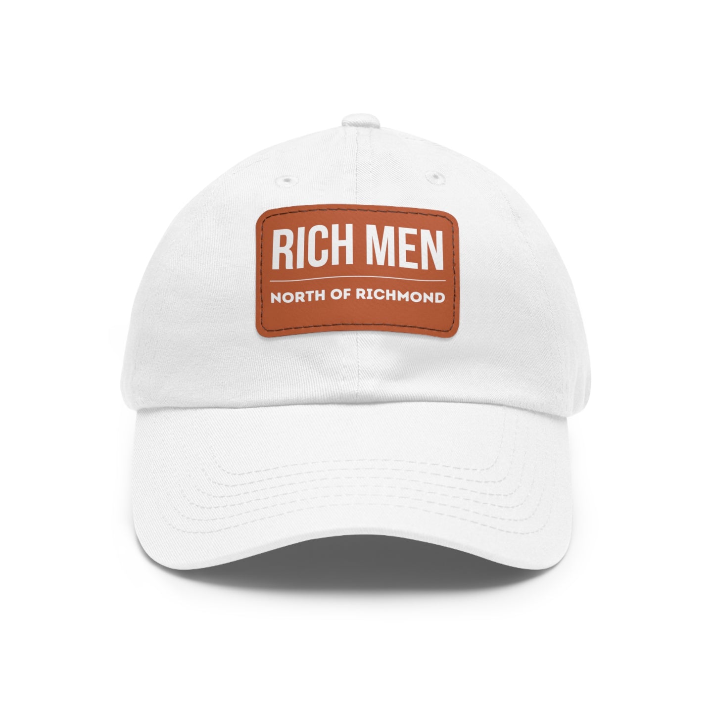 Rich Men North of Richmond Dad Hat with Leather Patch (Rectangle)