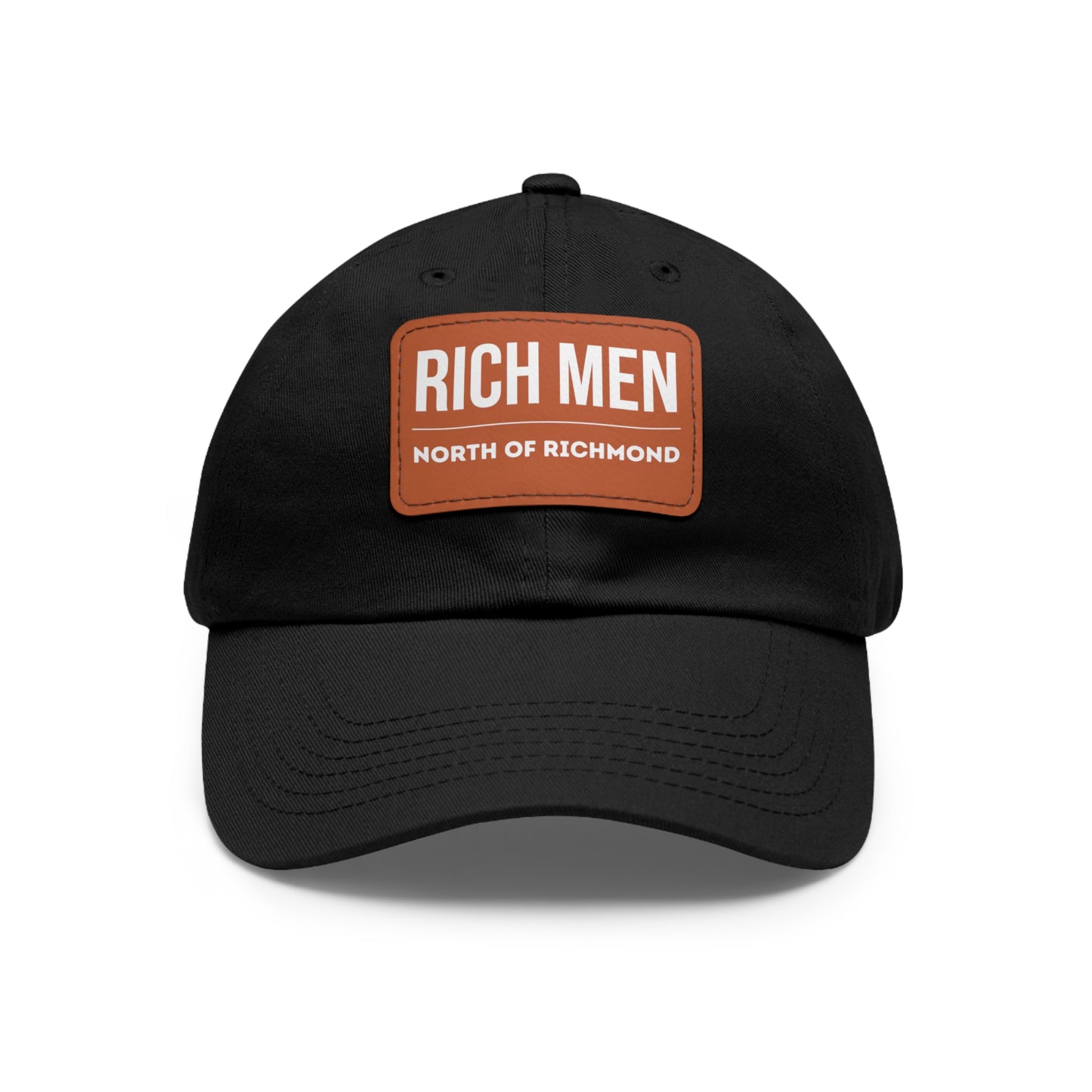 Rich Men North of Richmond Dad Hat with Leather Patch (Rectangle)