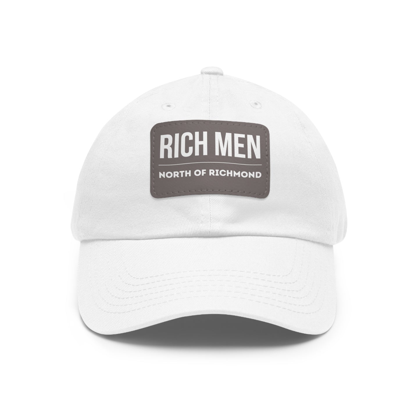 Rich Men North of Richmond Dad Hat with Leather Patch (Rectangle)