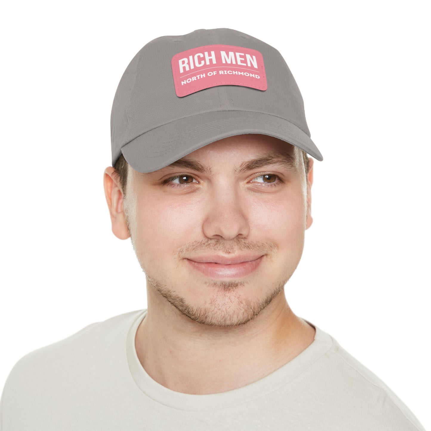 Rich Men North of Richmond Dad Hat with Leather Patch (Rectangle)