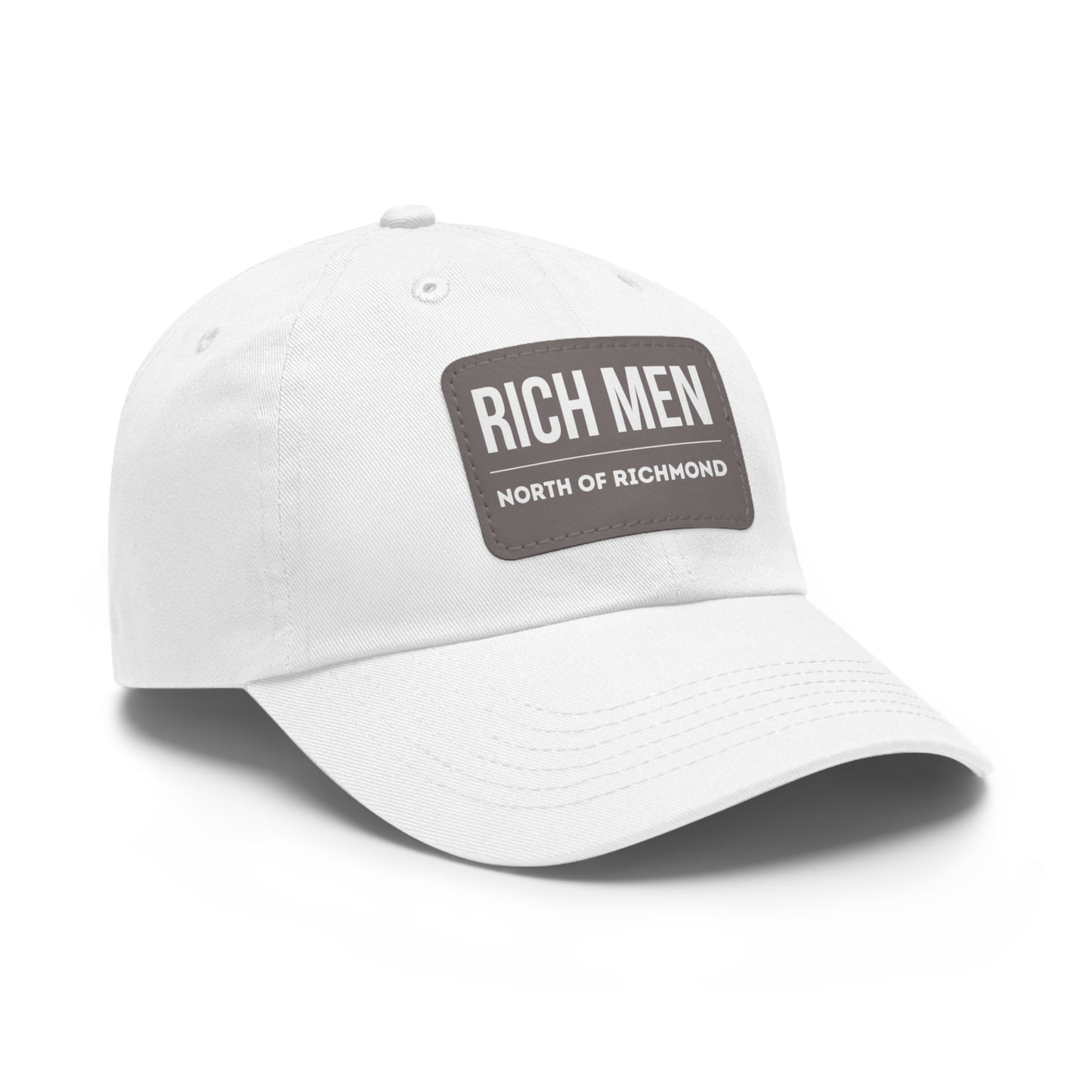 Rich Men North of Richmond Dad Hat with Leather Patch (Rectangle)