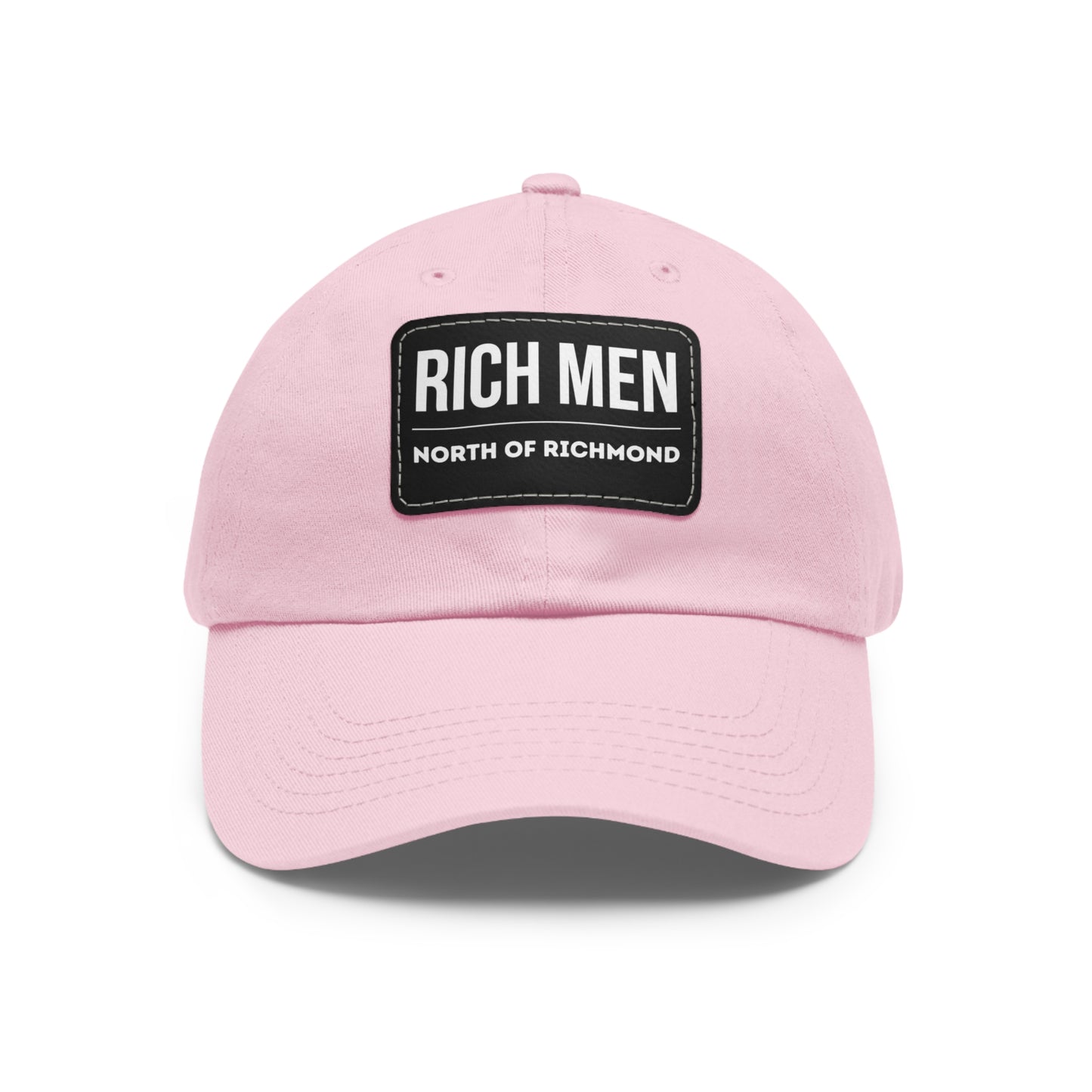 Rich Men North of Richmond Dad Hat with Leather Patch (Rectangle)