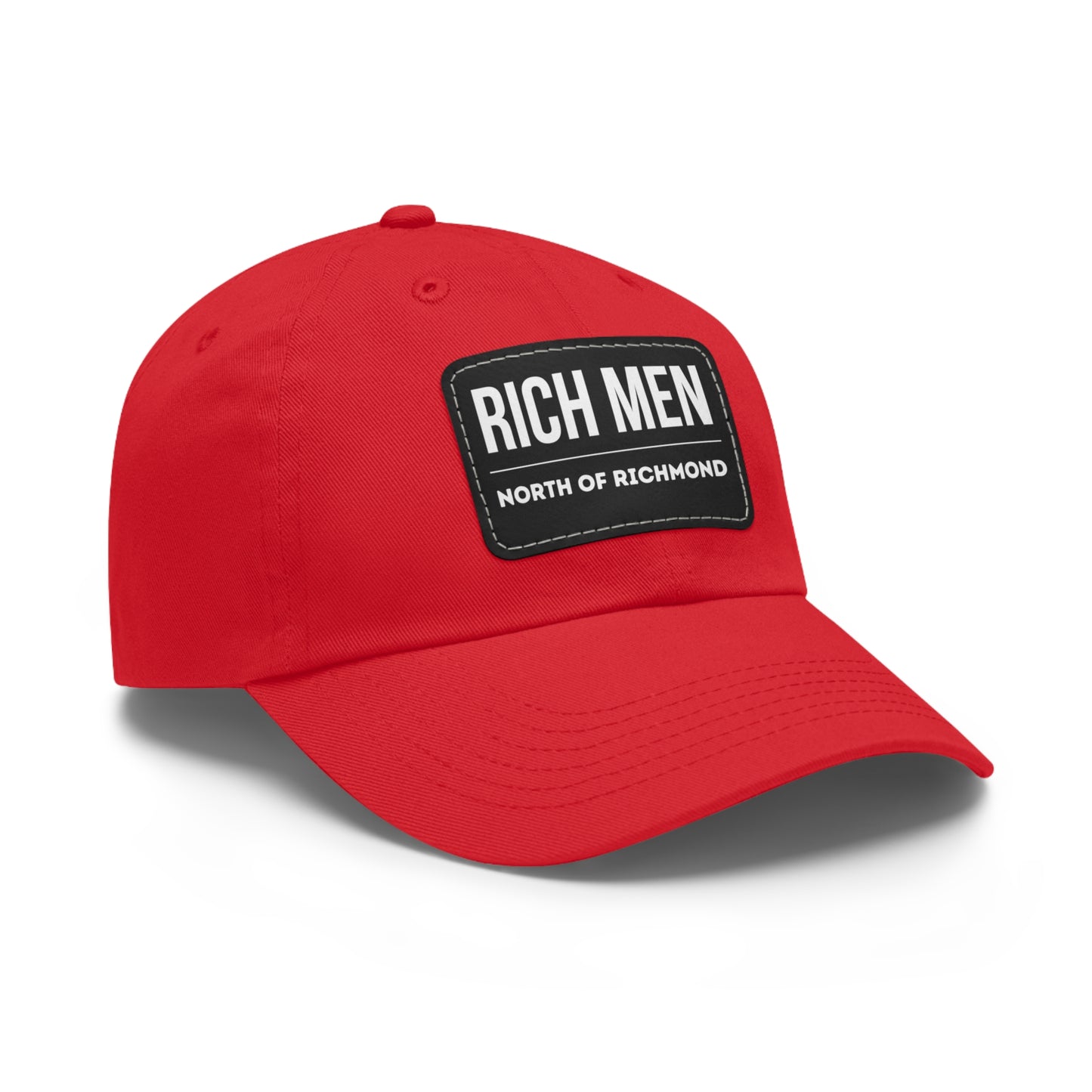 Rich Men North of Richmond Dad Hat with Leather Patch (Rectangle)