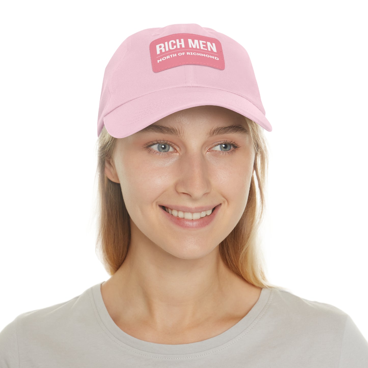 Rich Men North of Richmond Dad Hat with Leather Patch (Rectangle)