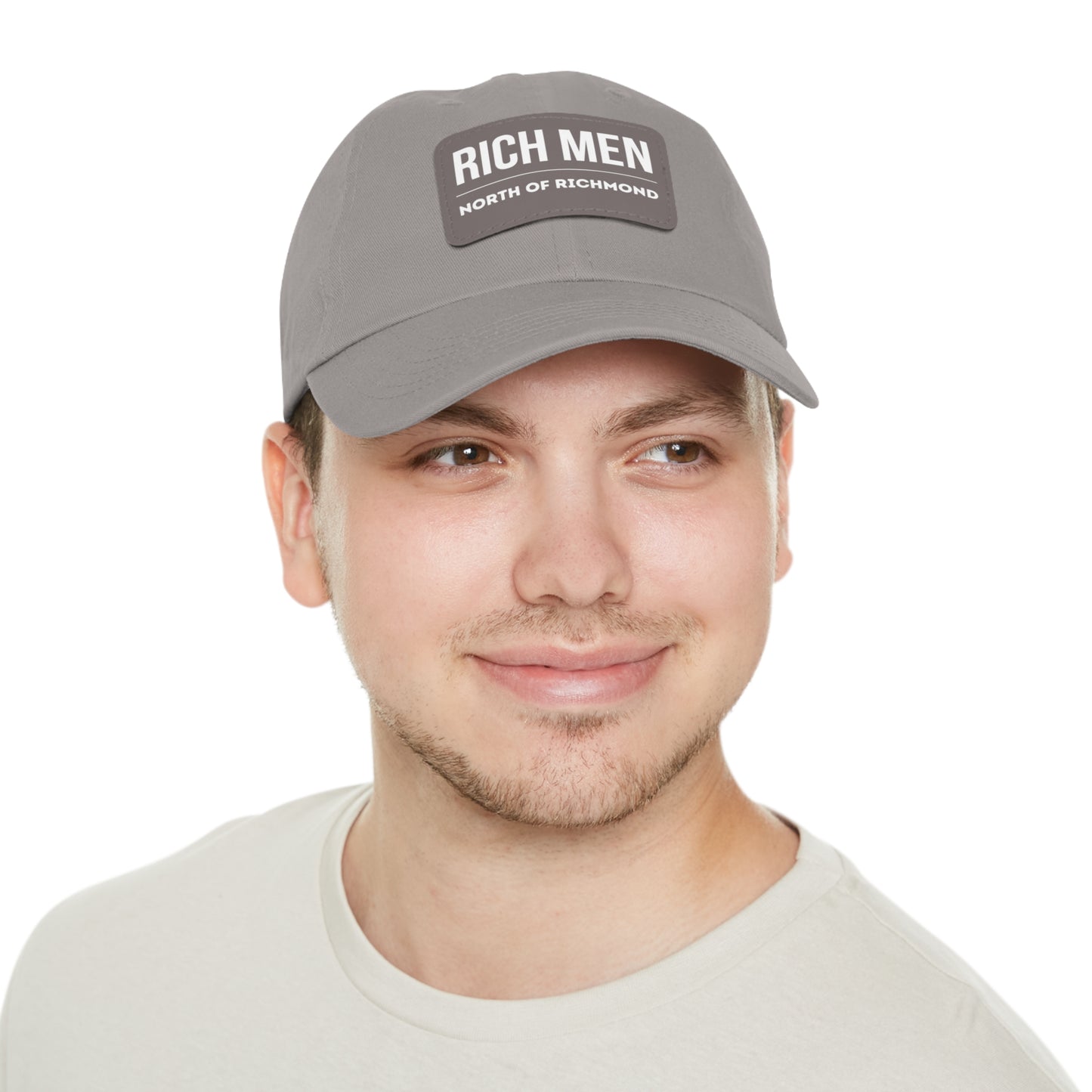 Rich Men North of Richmond Dad Hat with Leather Patch (Rectangle)