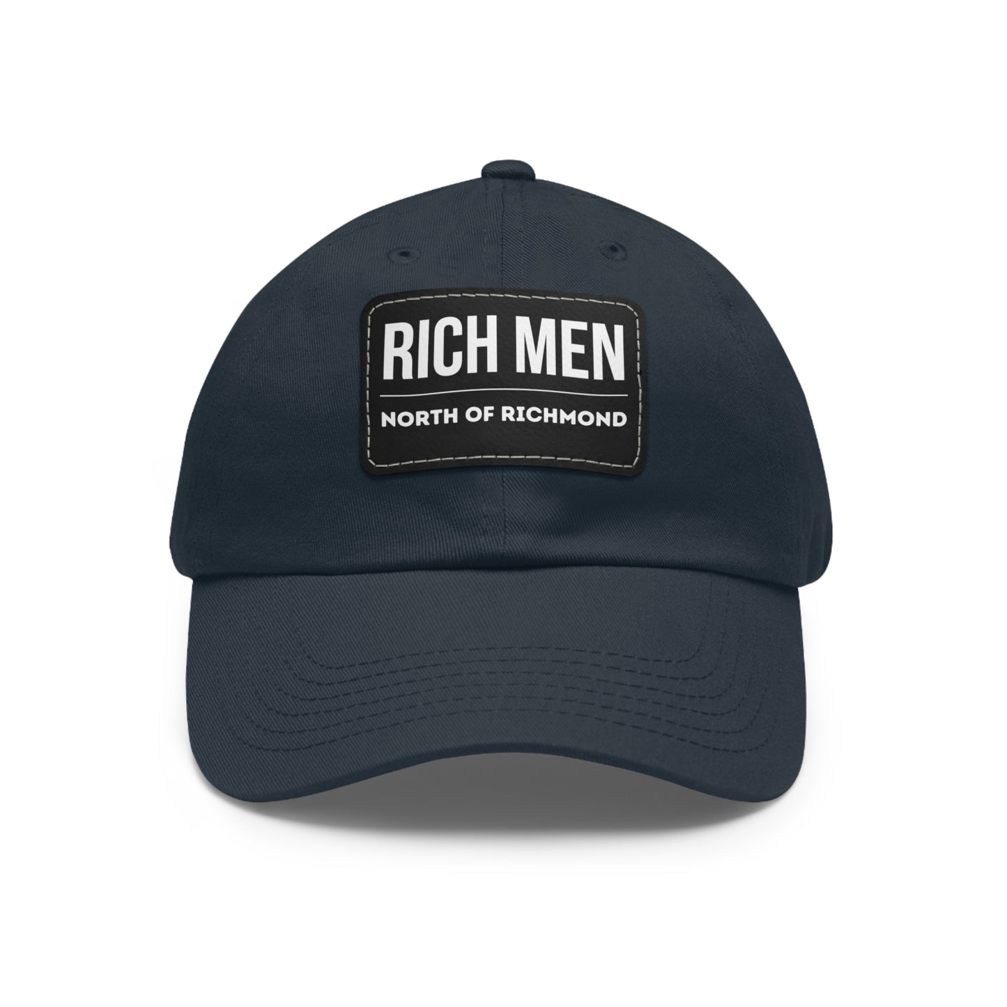 Rich Men North of Richmond Dad Hat with Leather Patch (Rectangle)