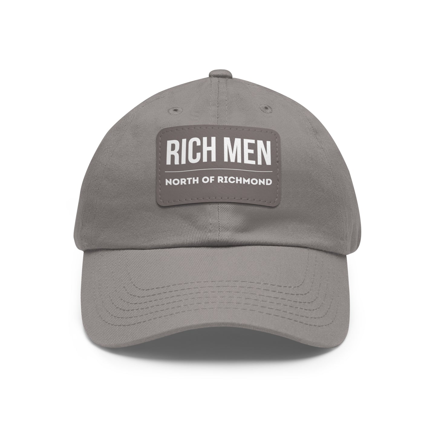 Rich Men North of Richmond Dad Hat with Leather Patch (Rectangle)