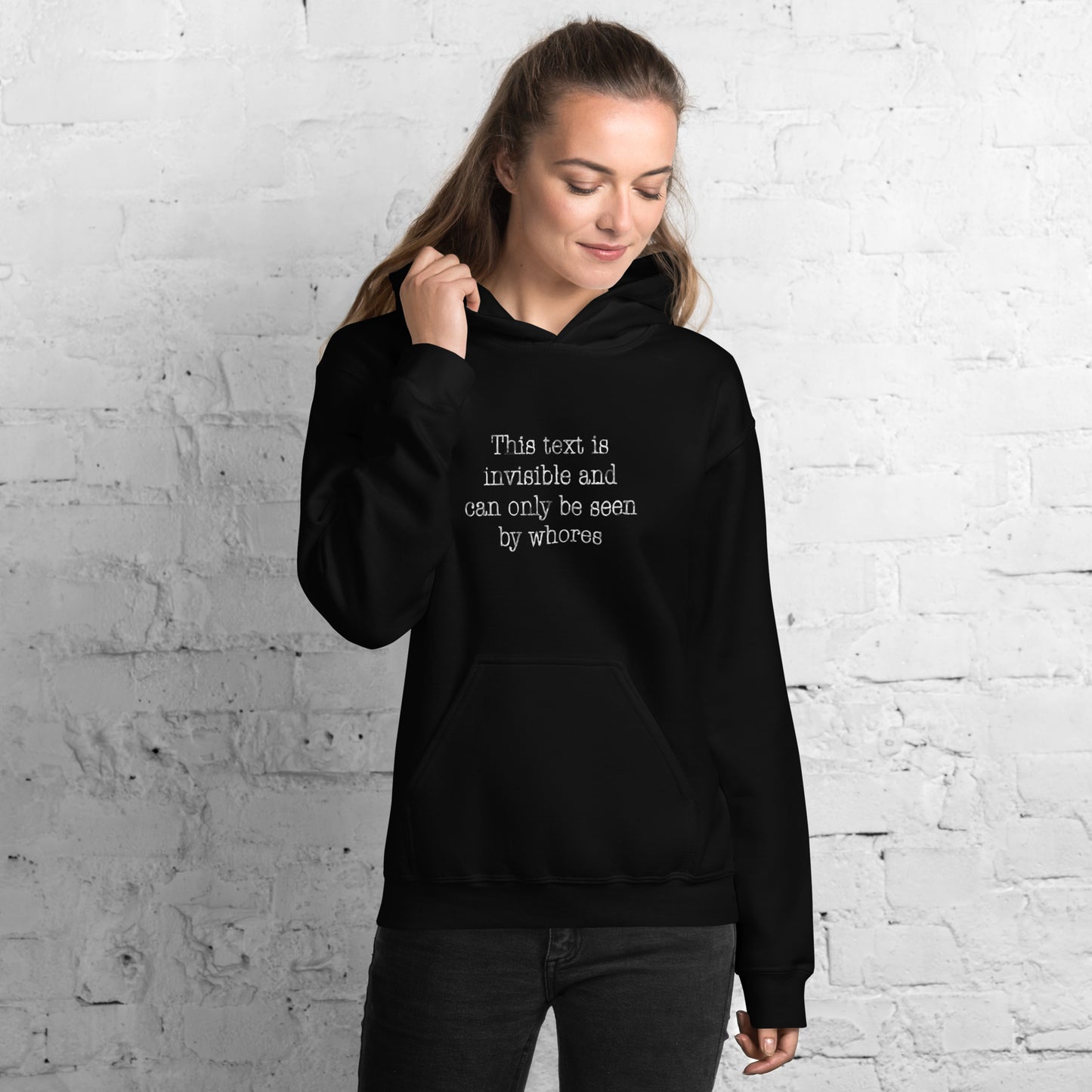 Invisible Text Unisex Hoodie