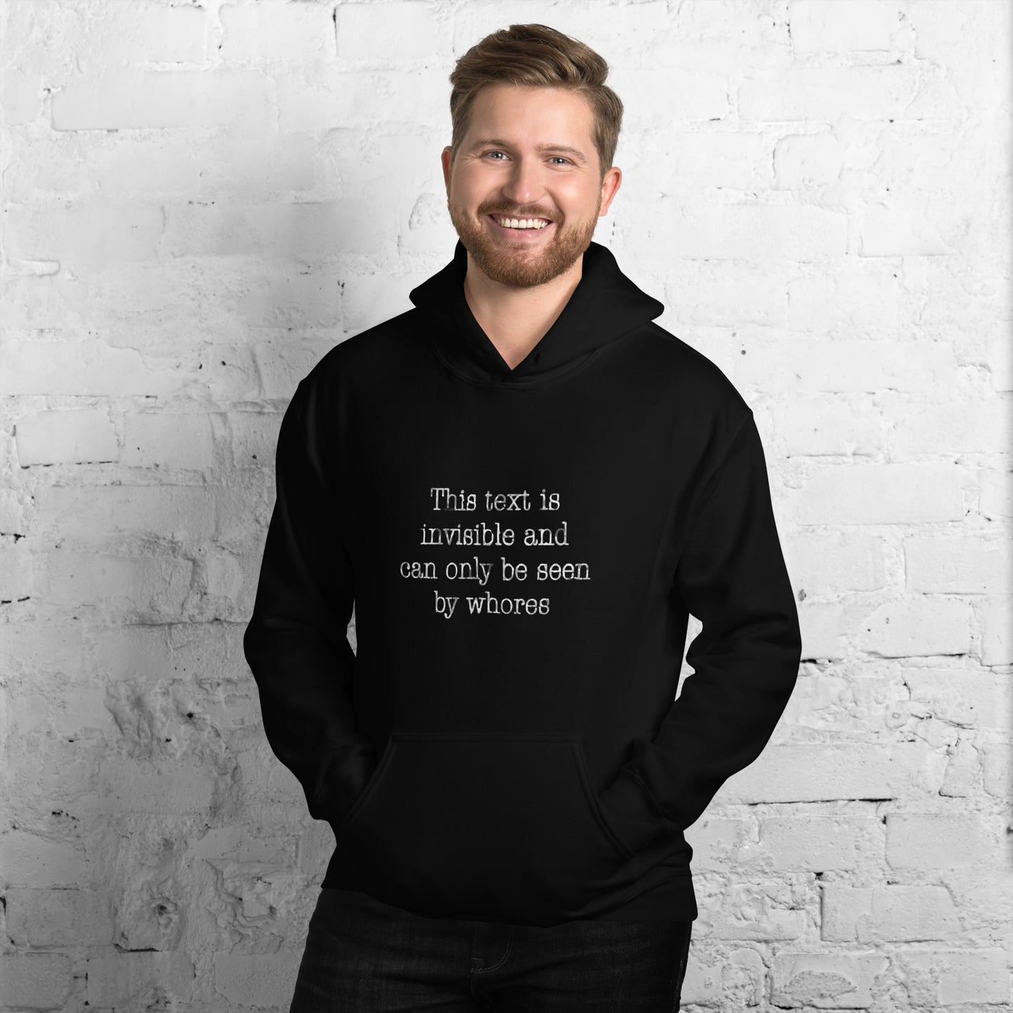 Invisible Text Unisex Hoodie