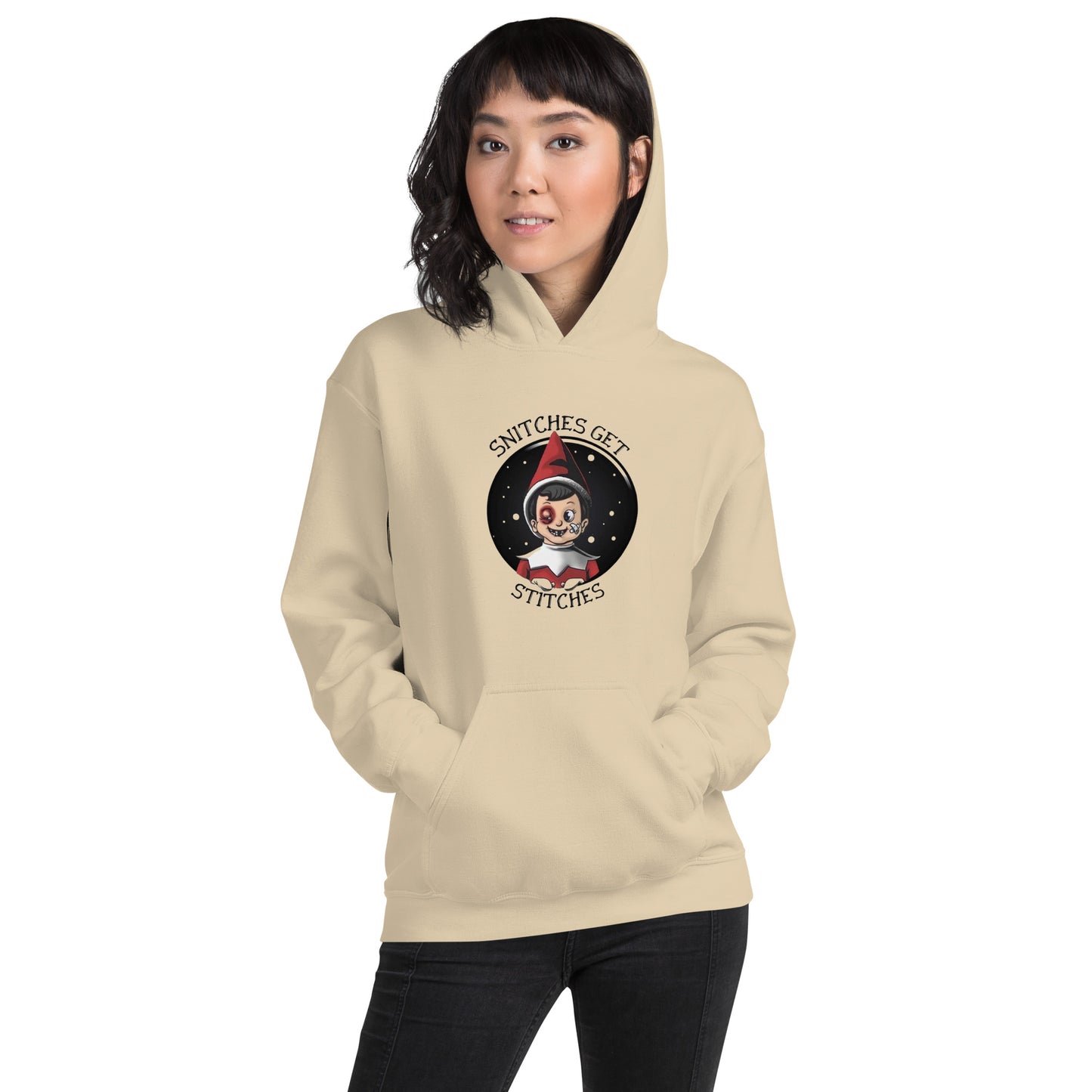 Snitches Get Stitches Elf Unisex Hoodie