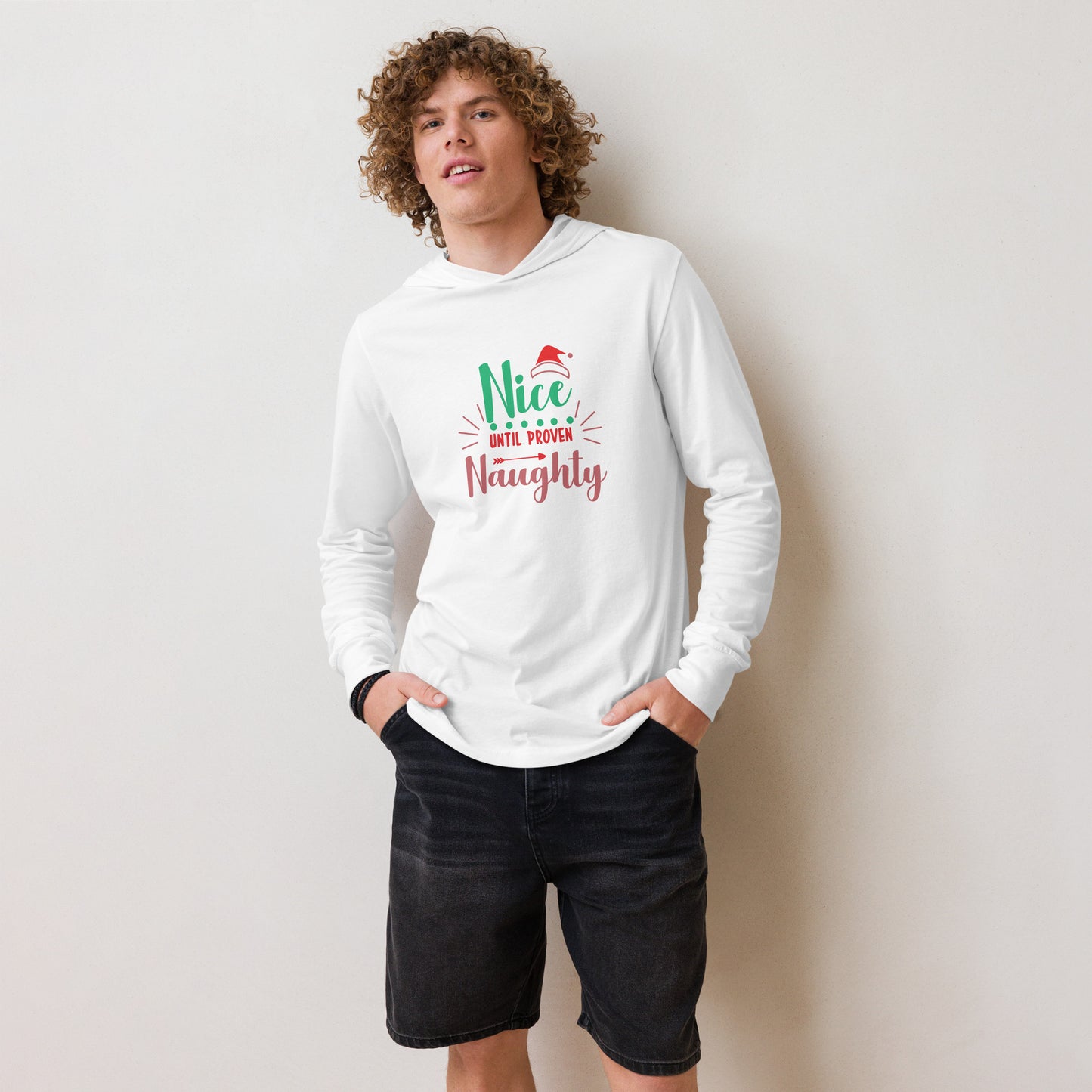 Nice Until Naughty Hooded Long-Sleeve Tee