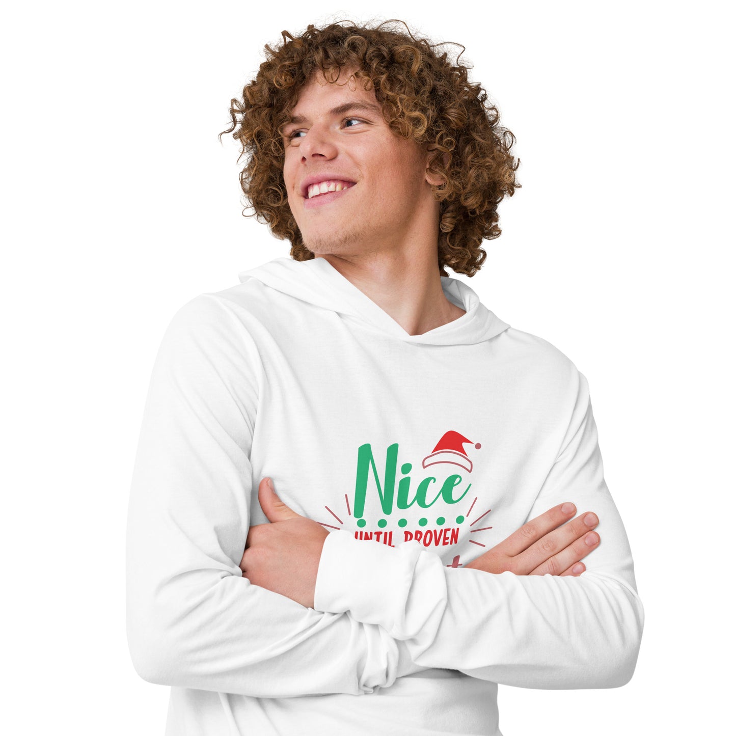 Nice Until Naughty Hooded Long-Sleeve Tee