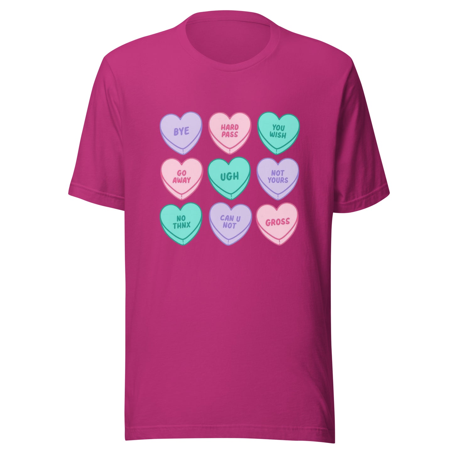 Snarky Conversation Hearts Unisex T-shirt