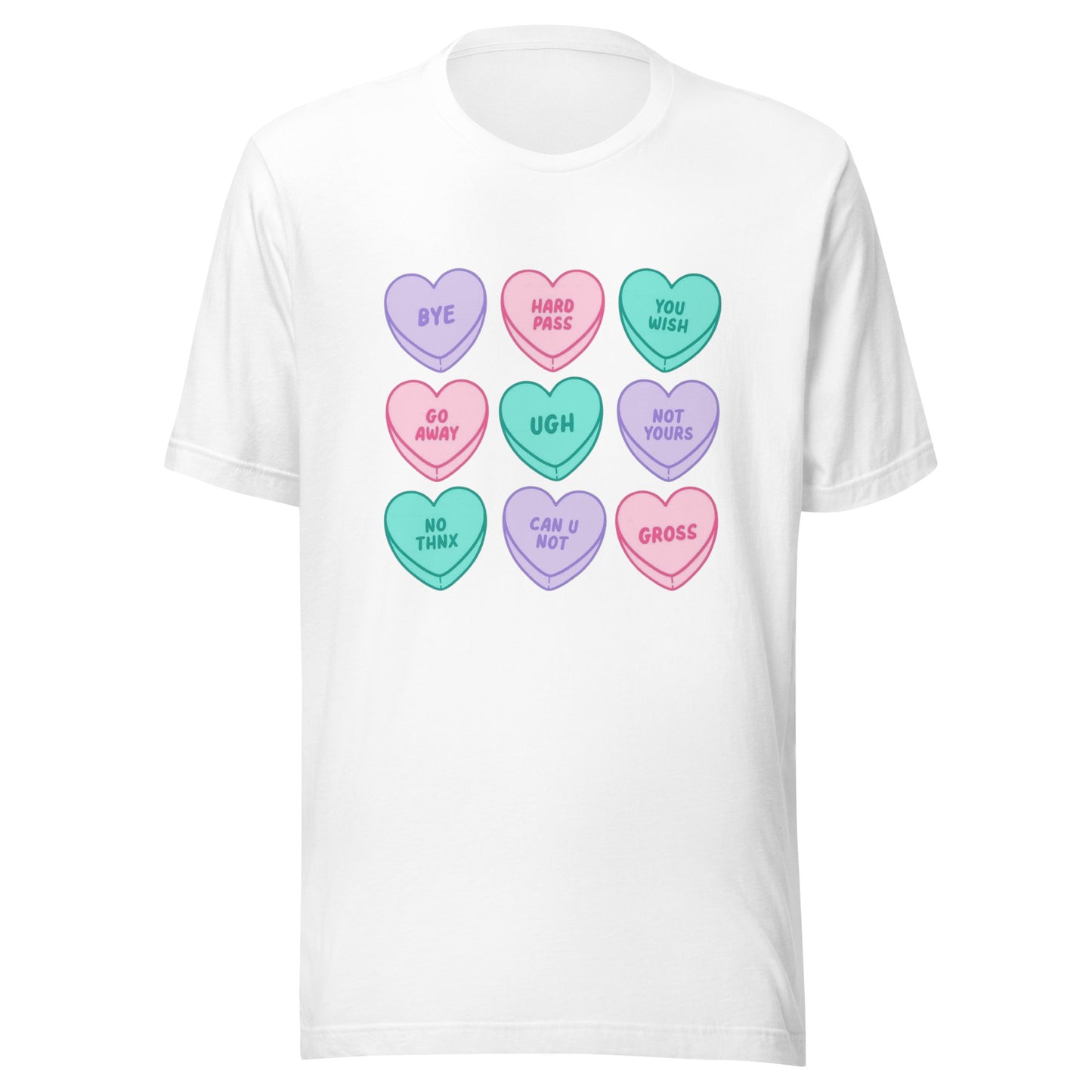 Snarky Conversation Hearts Unisex T-shirt
