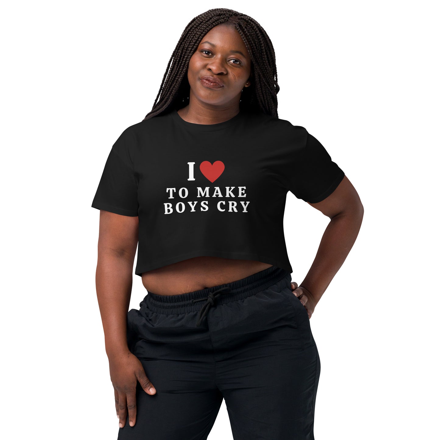 I Love To Make Boys Cry Women’s Crop Top