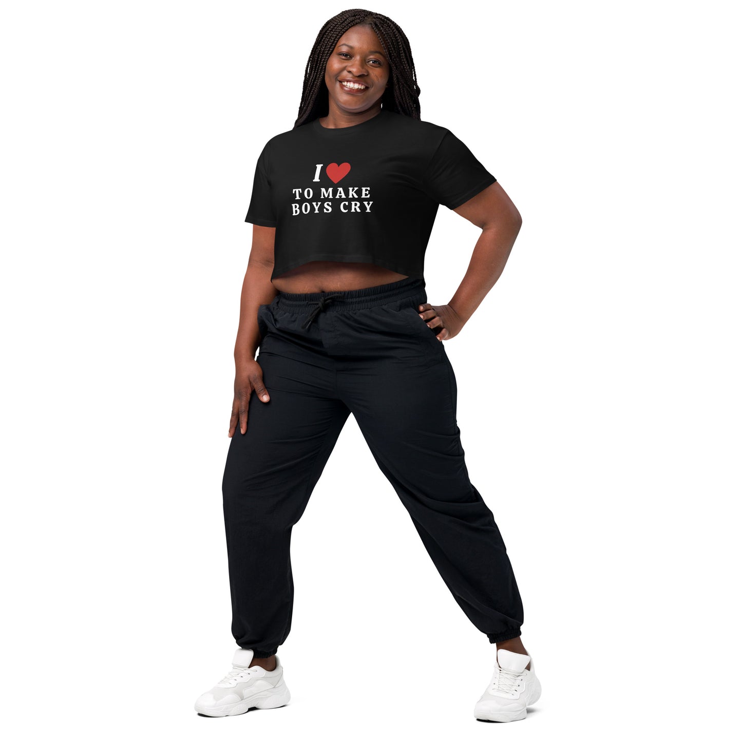 I Love To Make Boys Cry Women’s Crop Top