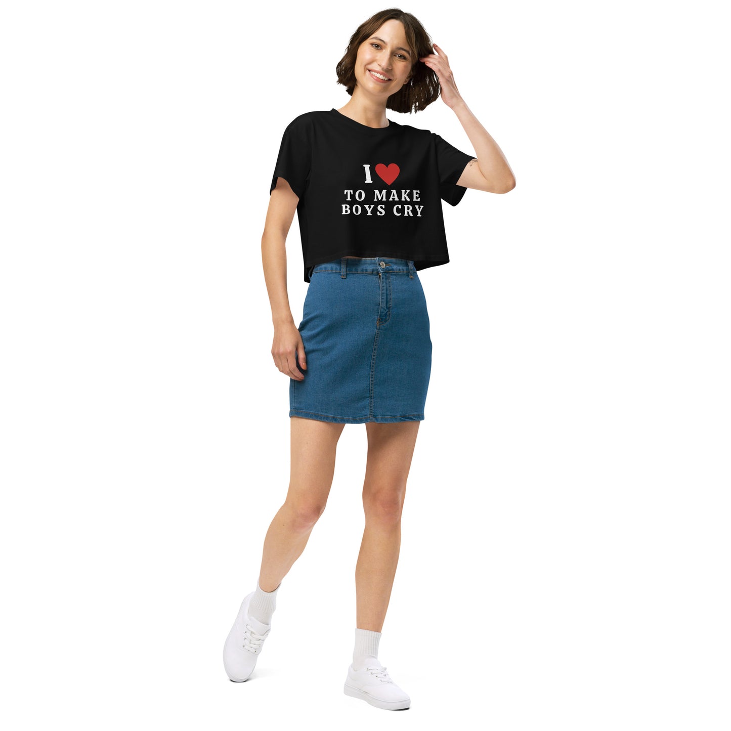 I Love To Make Boys Cry Women’s Crop Top