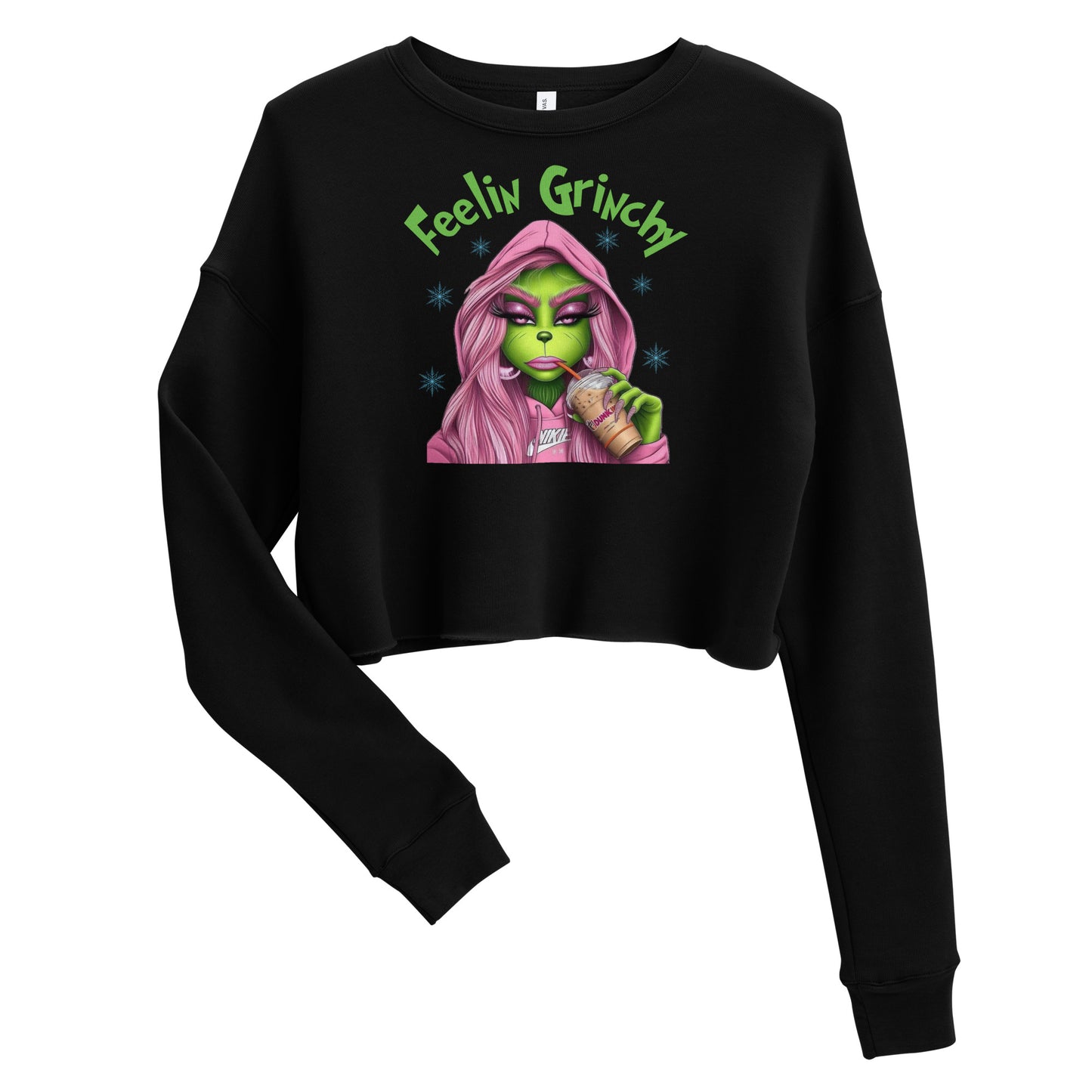 Feelin Grinchy Crop Sweatshirt