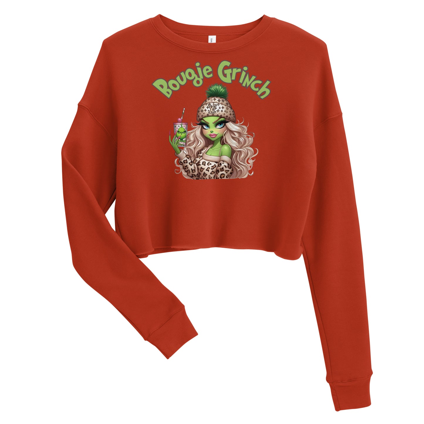 Bougie Grinch Crop Sweatshirt