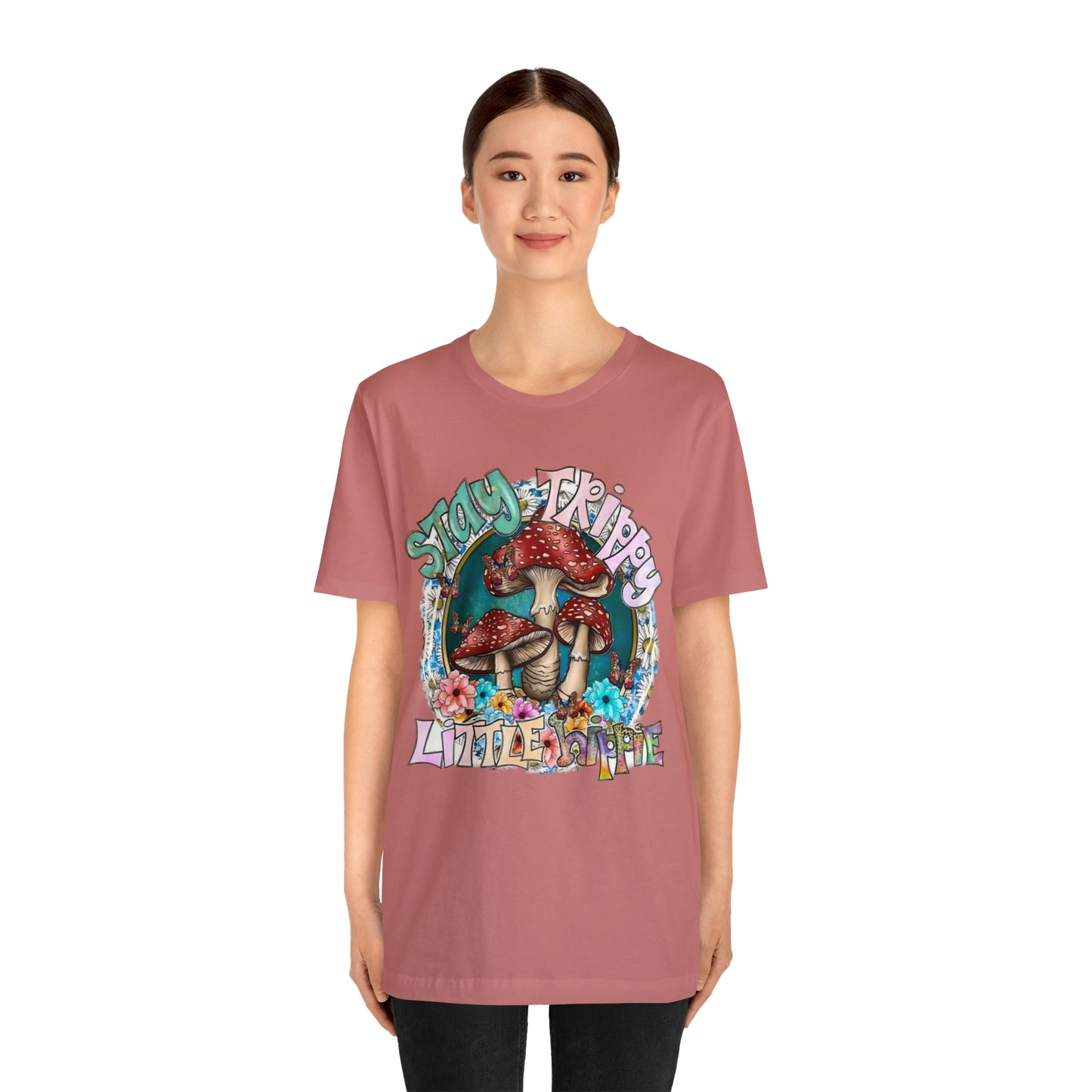 Stay Trippy Little Hippie- Unisex Jersey Short Sleeve Tee