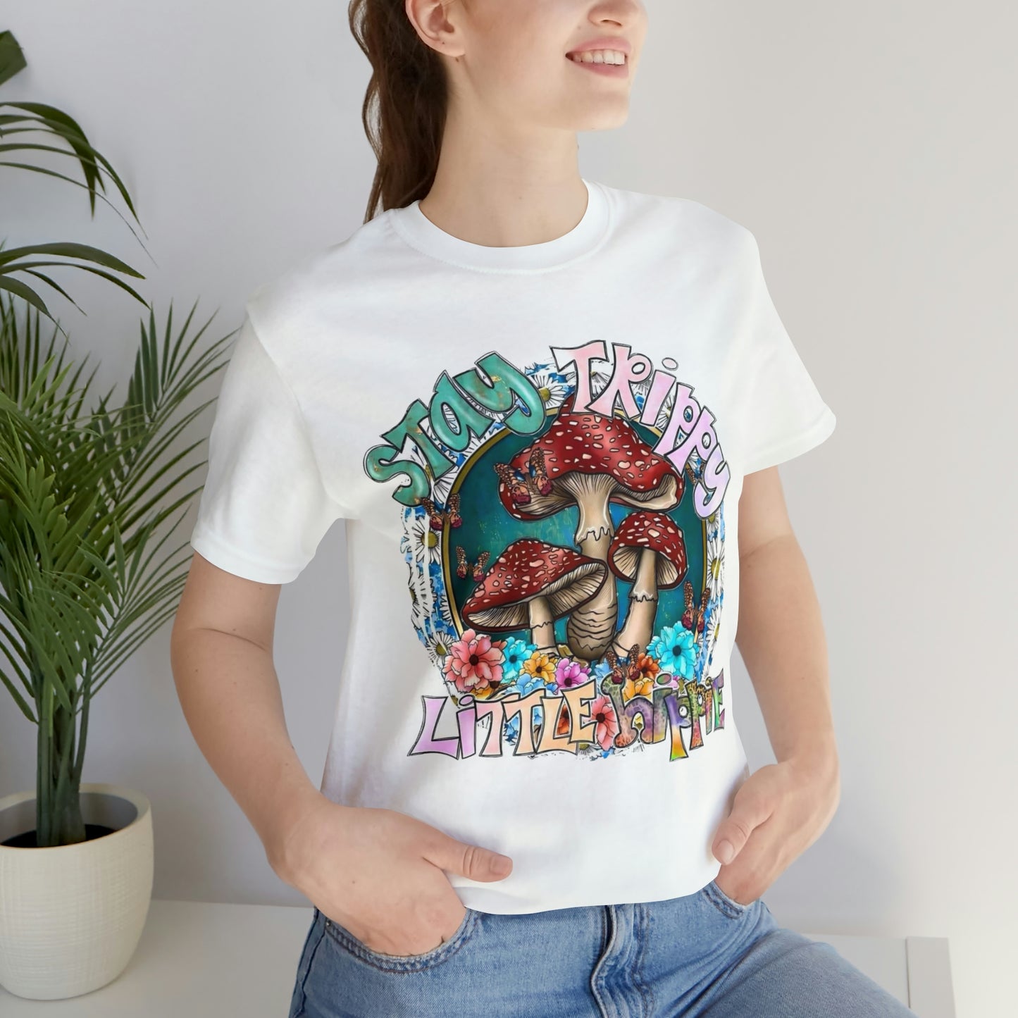 Stay Trippy Little Hippie- Unisex Jersey Short Sleeve Tee