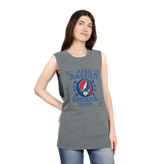 Make America Grateful Again - Unisex Stonewash Tank Top