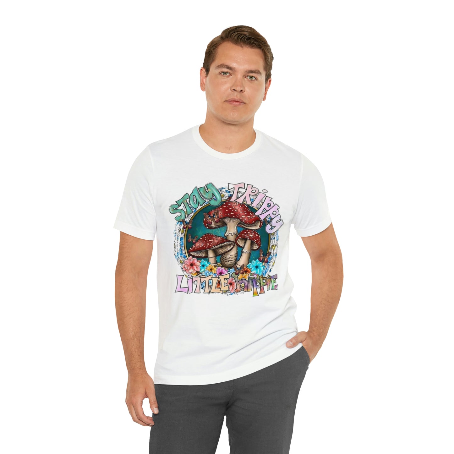 Stay Trippy Little Hippie- Unisex Jersey Short Sleeve Tee