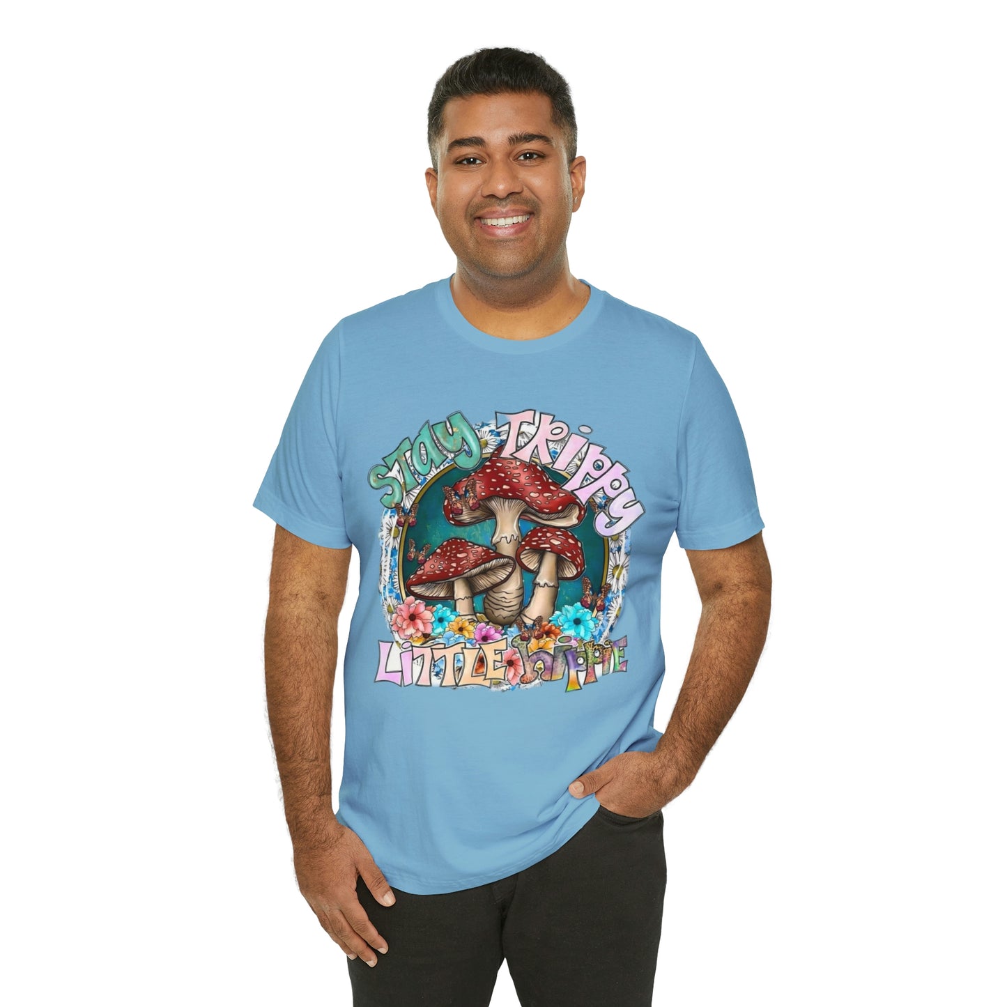 Stay Trippy Little Hippie- Unisex Jersey Short Sleeve Tee