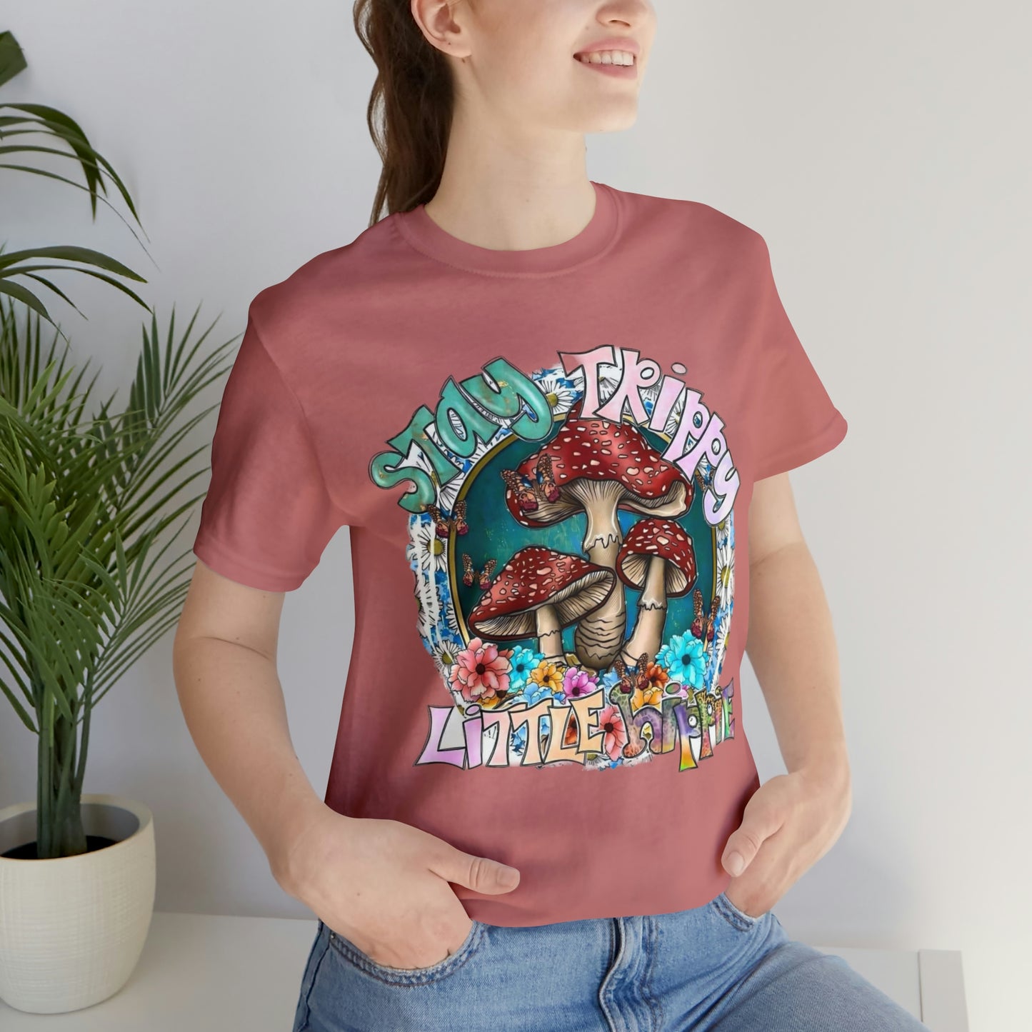 Stay Trippy Little Hippie- Unisex Jersey Short Sleeve Tee