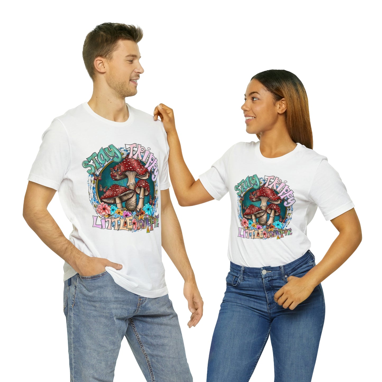 Stay Trippy Little Hippie- Unisex Jersey Short Sleeve Tee