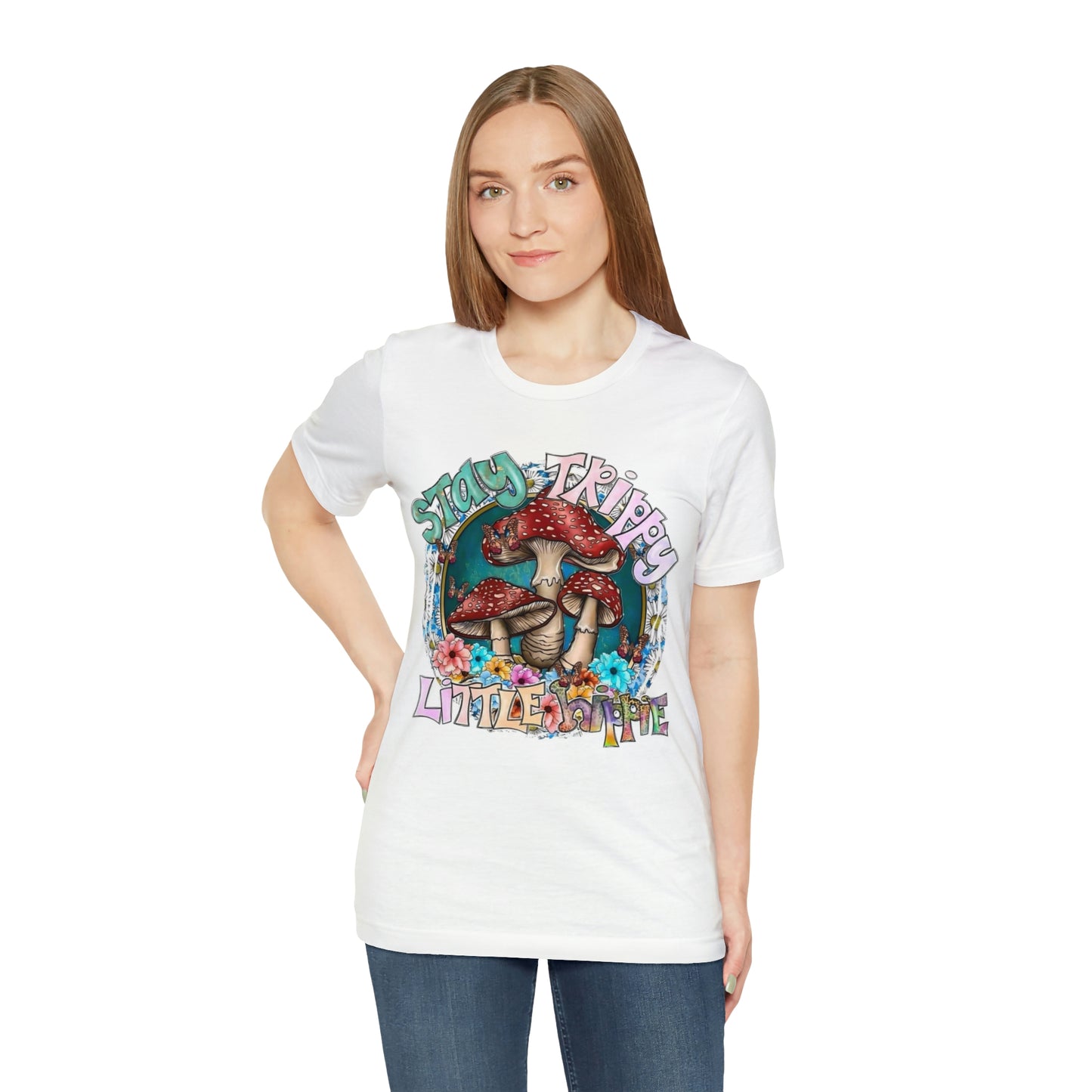 Stay Trippy Little Hippie- Unisex Jersey Short Sleeve Tee