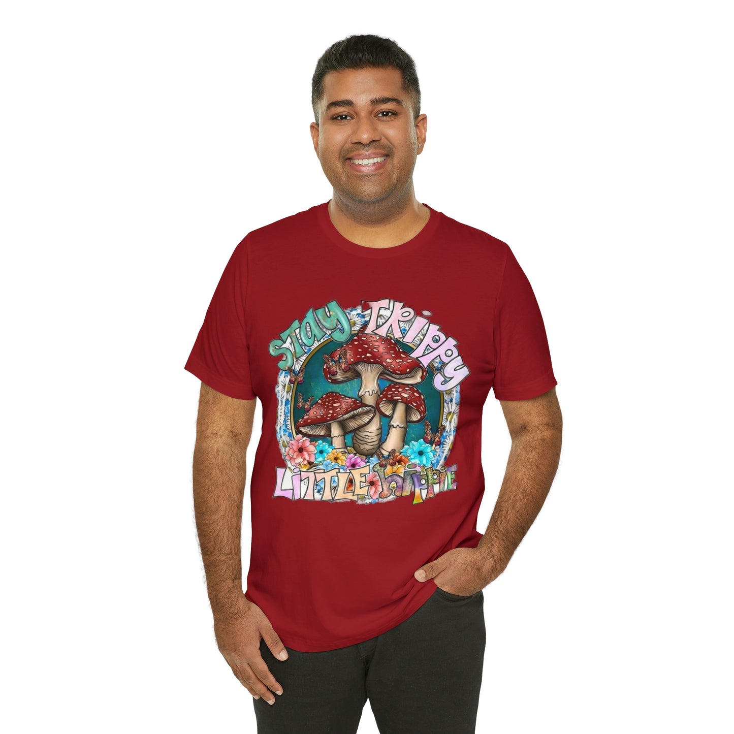 Stay Trippy Little Hippie- Unisex Jersey Short Sleeve Tee