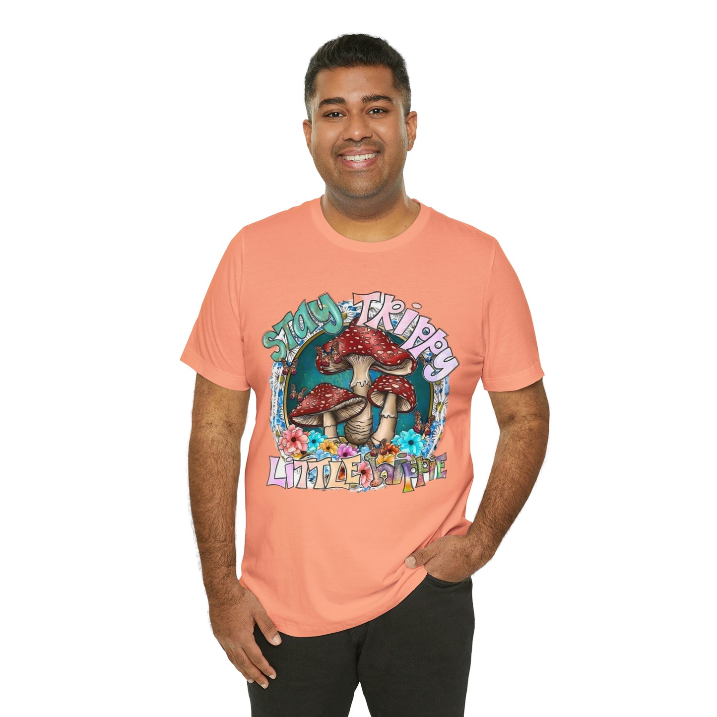 Stay Trippy Little Hippie- Unisex Jersey Short Sleeve Tee